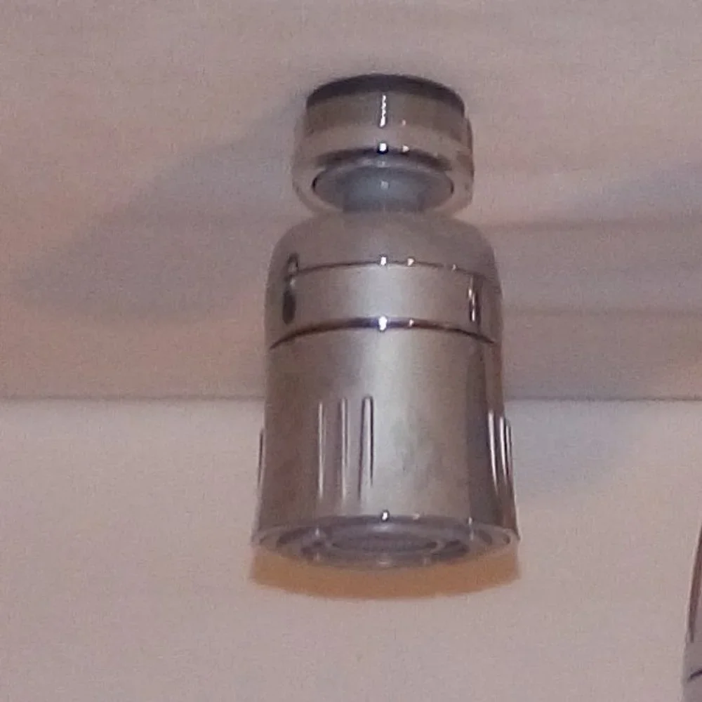 Showerhead, Dual Spray Kitchen Aerator and Plumber's Tape: Water Efficiency Kit
